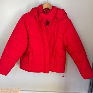 Women's Red Puffer Jacket